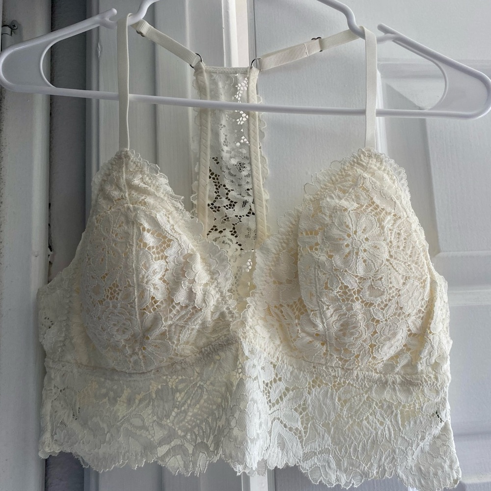 Aerie Ivory Bralette Size L - TAGS ON